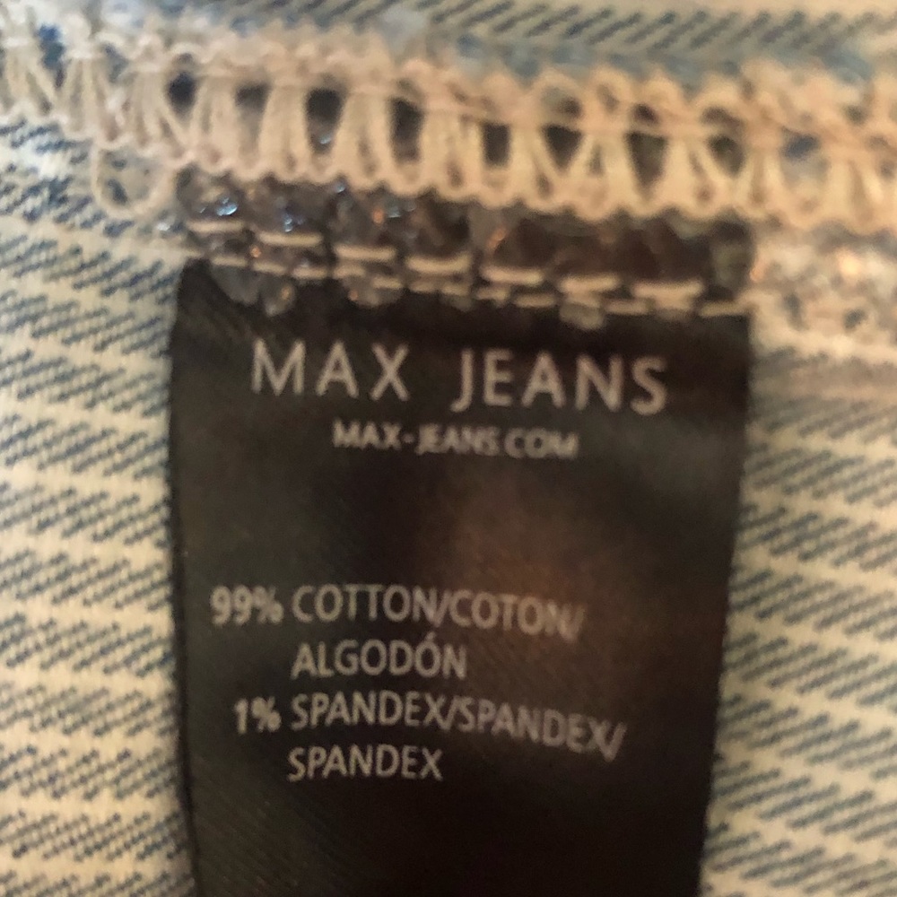NWT Max Jeans Railroad-Striped Denim Jacket (S) - Picture 7 of 8